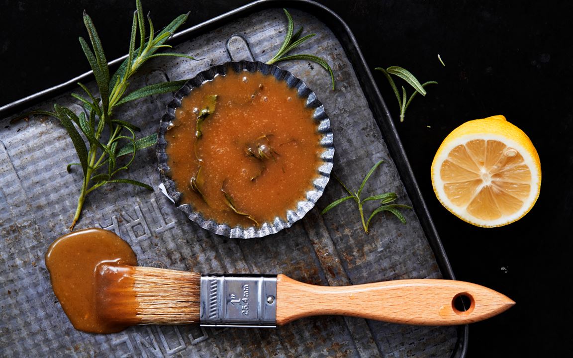 Glaze med brynt smör och citron
