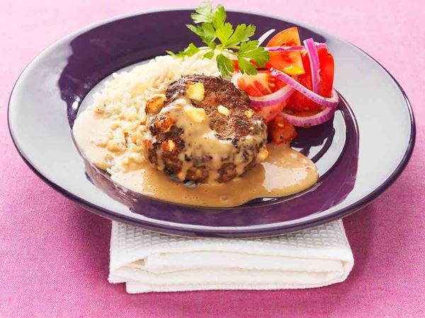Färsbiffar med balsamicosås