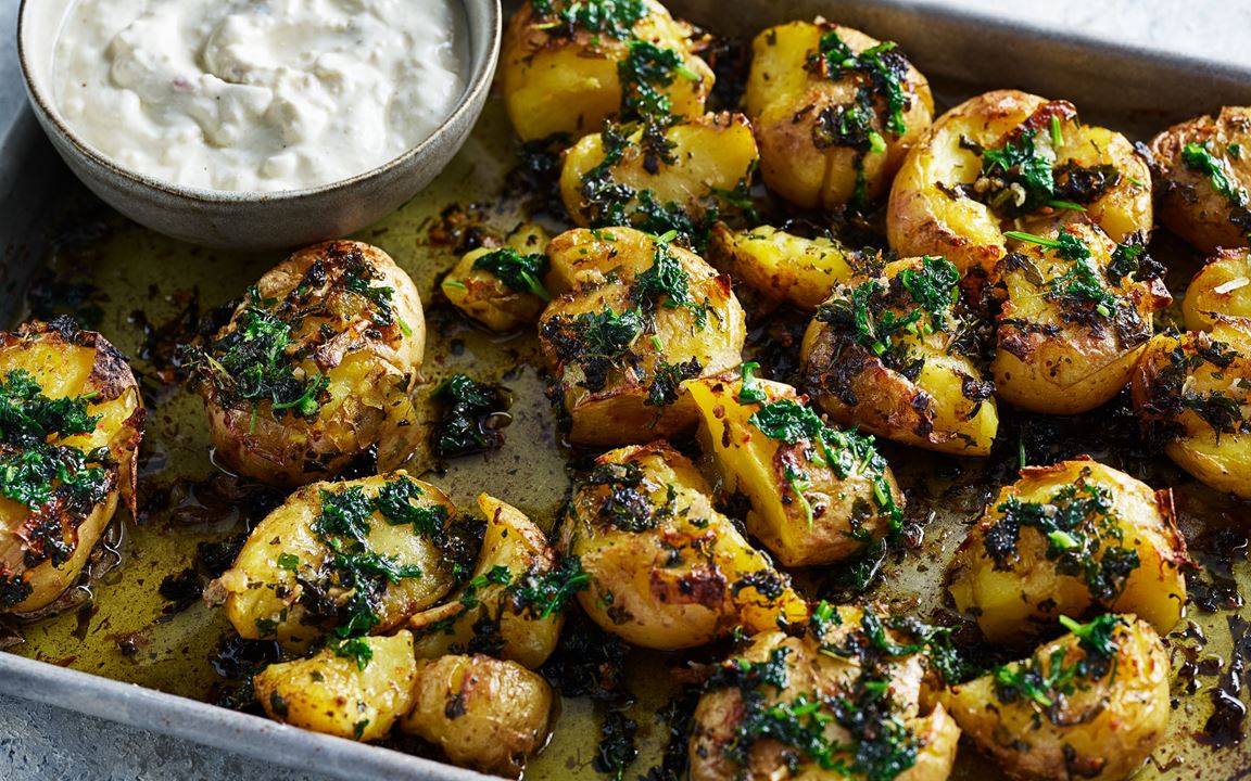 Smashed potatoes