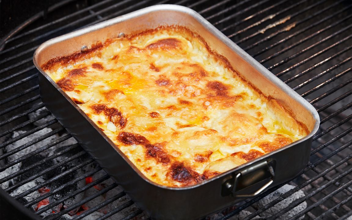Potatisgratäng på grillen