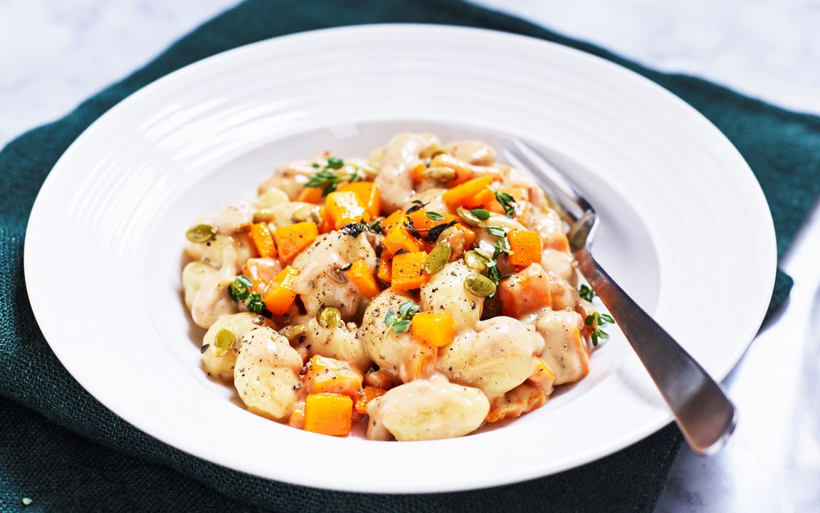 Gnocchi med pumpa och timjan