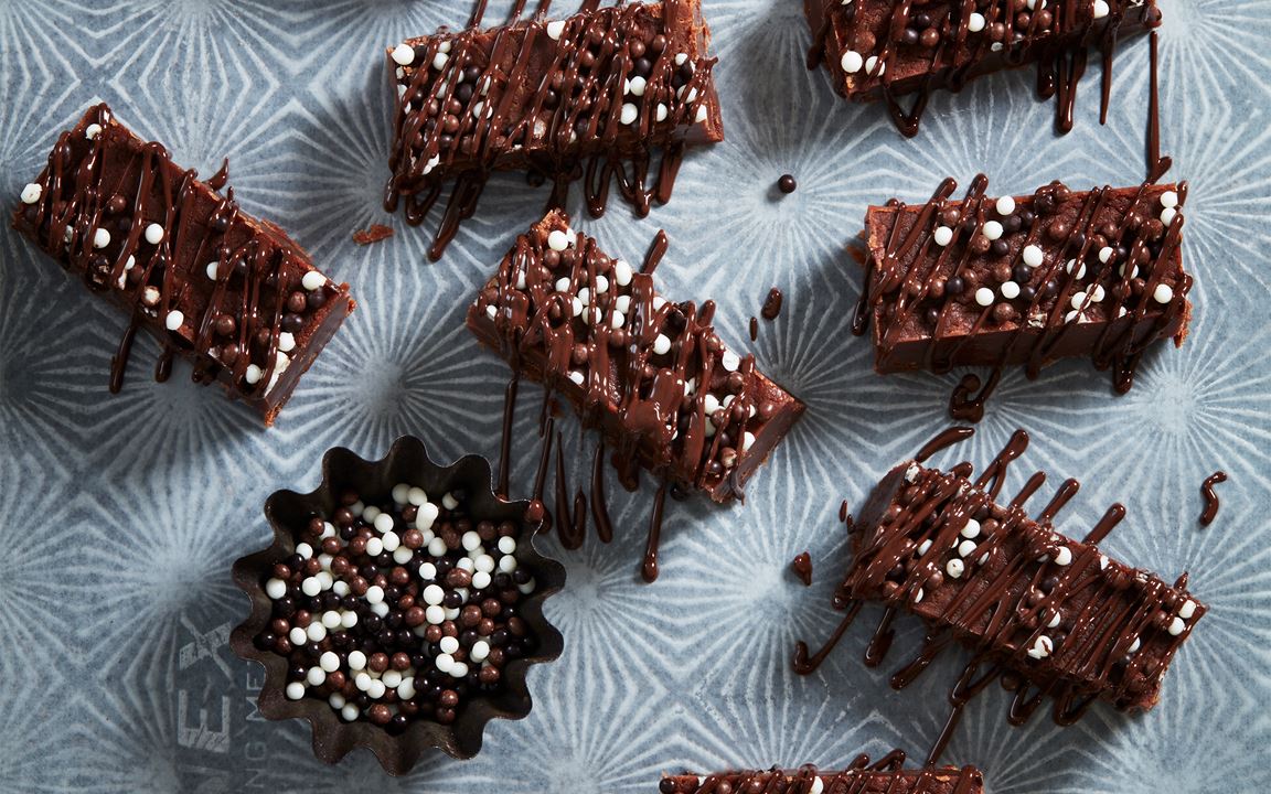 Chokladfudge med strössel