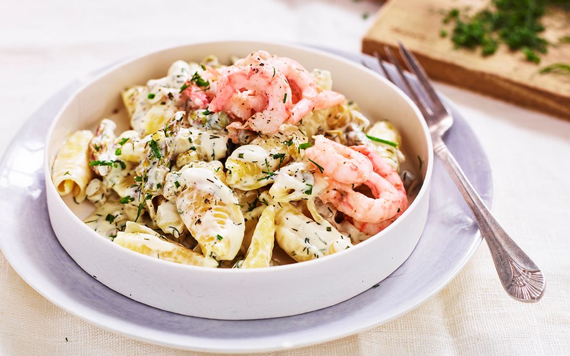 Krämig räkpasta