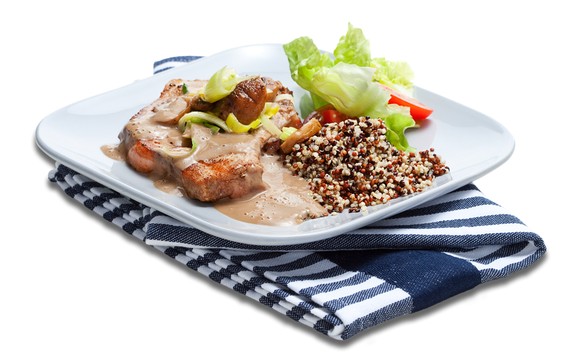 Fläskkotletter med champinjonsås