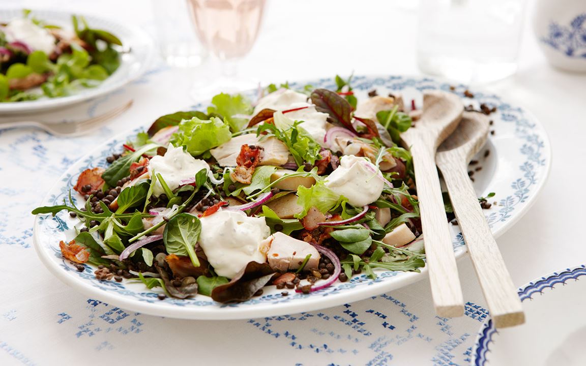 Fransk bondsallad med kyckling