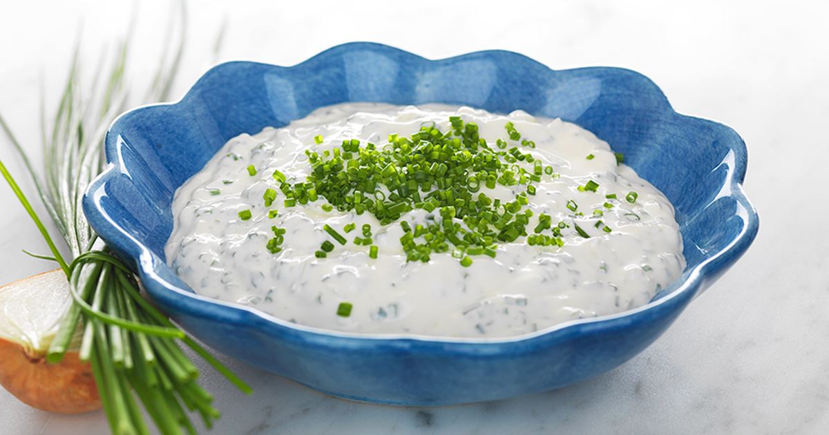 Gräslökssås gräddfil Gräslökssås gräddfil