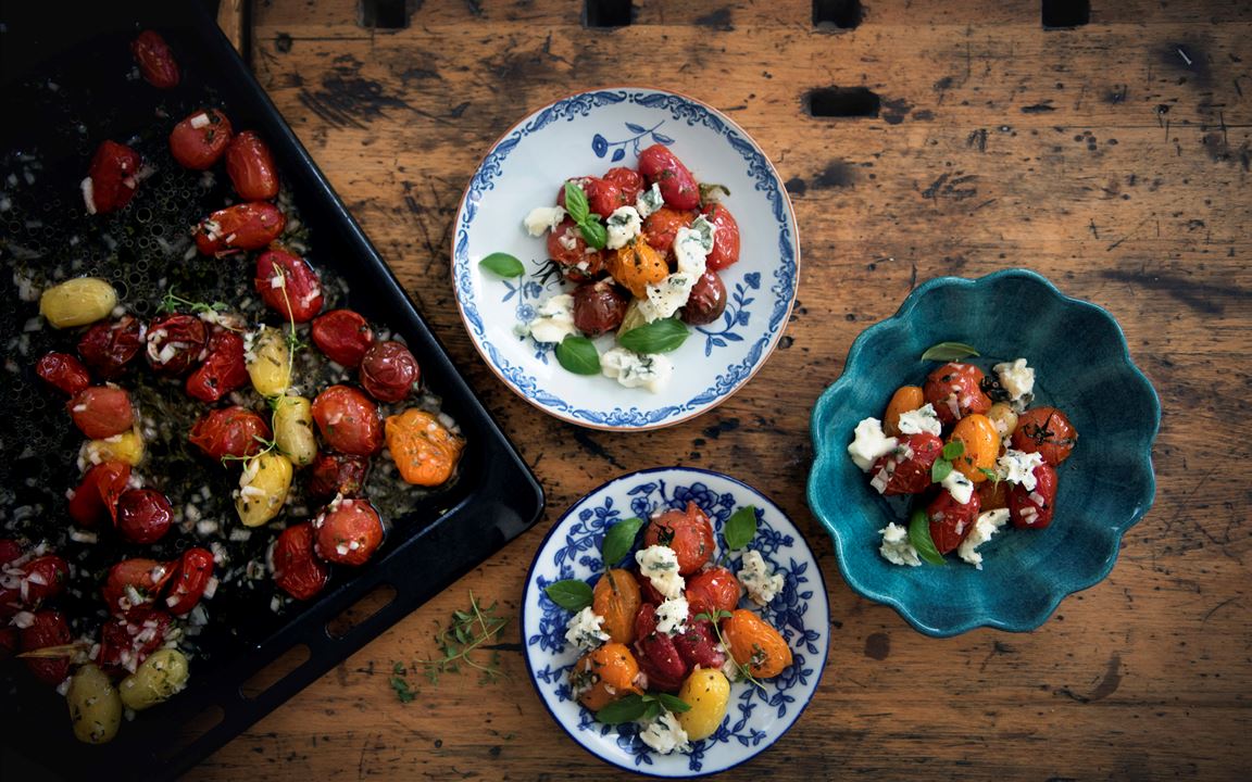 Marinerade tomater med gorgonzola