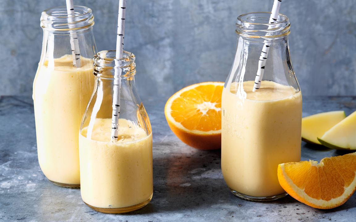 Mangomjölk med apelsin