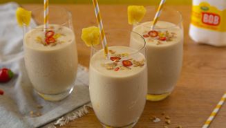 Coconut Smoothie with Mango and Pineapple