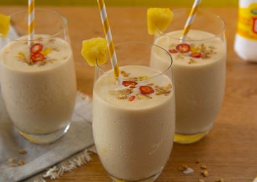 Coconut Smoothie with Mango and Pineapple