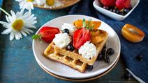 Gluten-free Waffles with Cottage Cheese