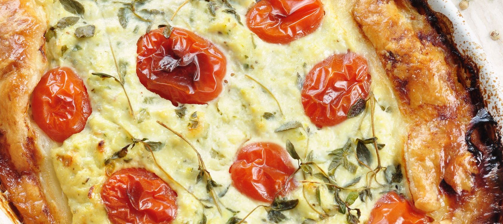 Baby Leek and Tomato Cheese Quiche