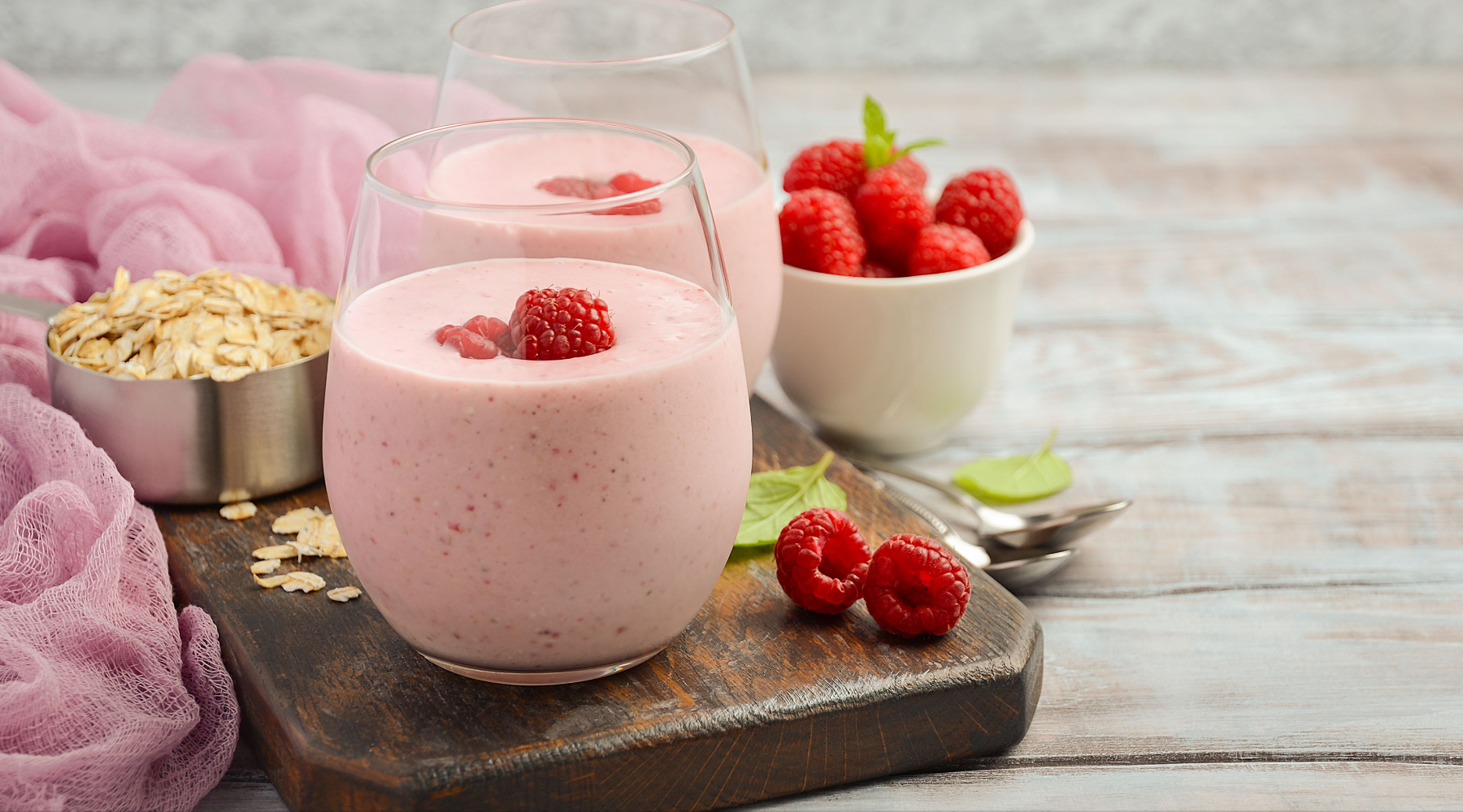 Smoothie with Cottage Cheese and Raspberries Recipe Arla UK