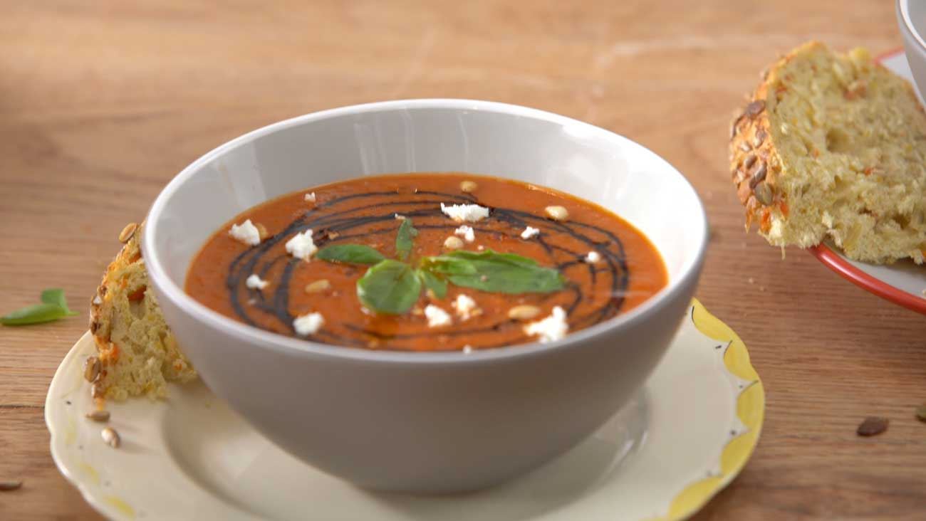Roasted Red Pepper and Tomato Soup Recipe Arla UK