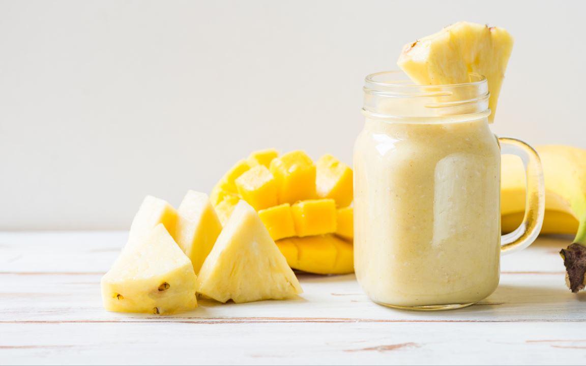 Coconut Smoothie with Mango, Pineapple, and Passion Recipe | Arla UK