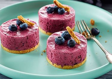 Blueberry Ice Cream Cheesecakes 