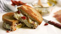 Grilled Cheese with Sun Dried Tomatoes, Artichokes, and Prosciutto
