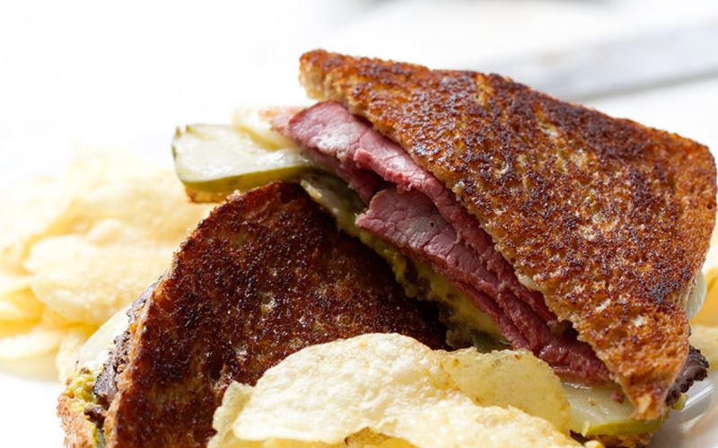 Grilled Pastrami and Cheese Sandwich