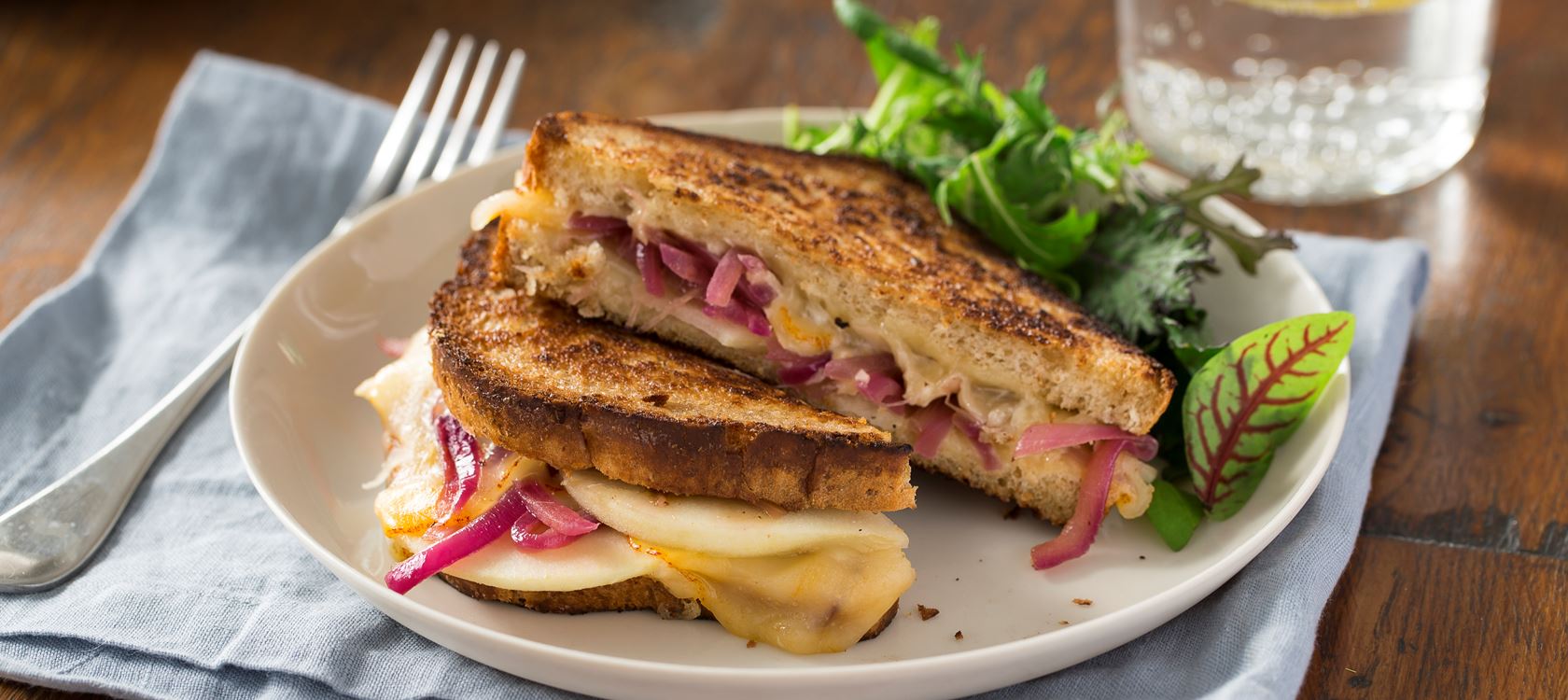 Balsamic Onion and Pear Grilled Cheese