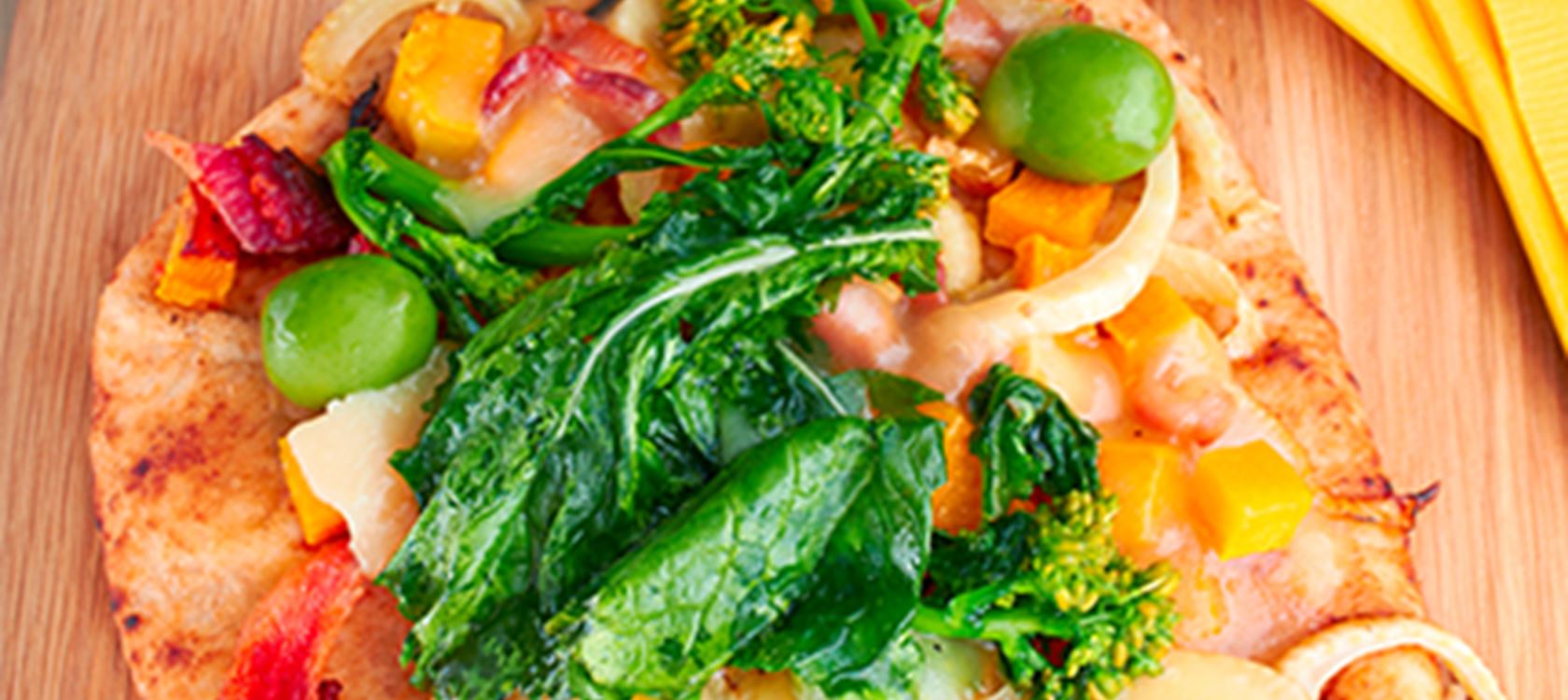 Fall Vegetable Havarti Flatbread