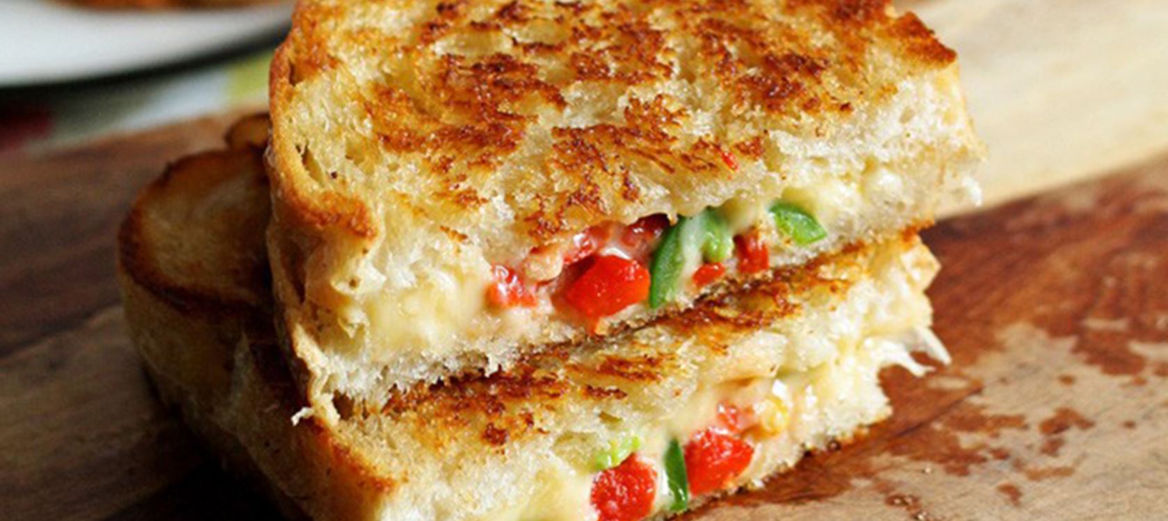 Gouda Jalapeño Roasted Red Pepper Grilled Cheese