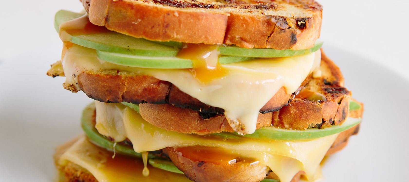 Gouda and Apple Cinnamon Swirl Grilled Cheese