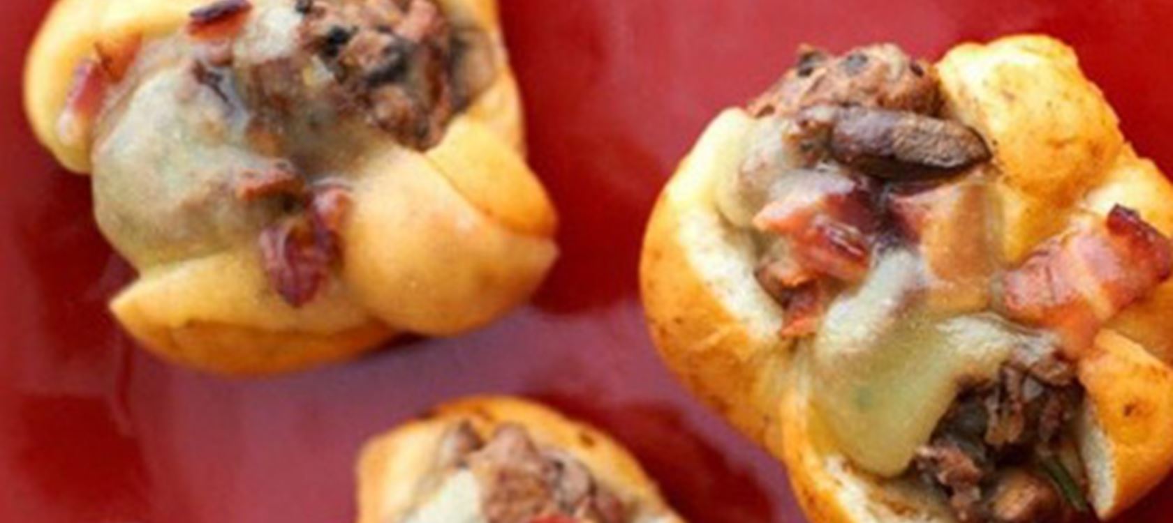 Mushroom Meatball and Bacon Hero with Havarti