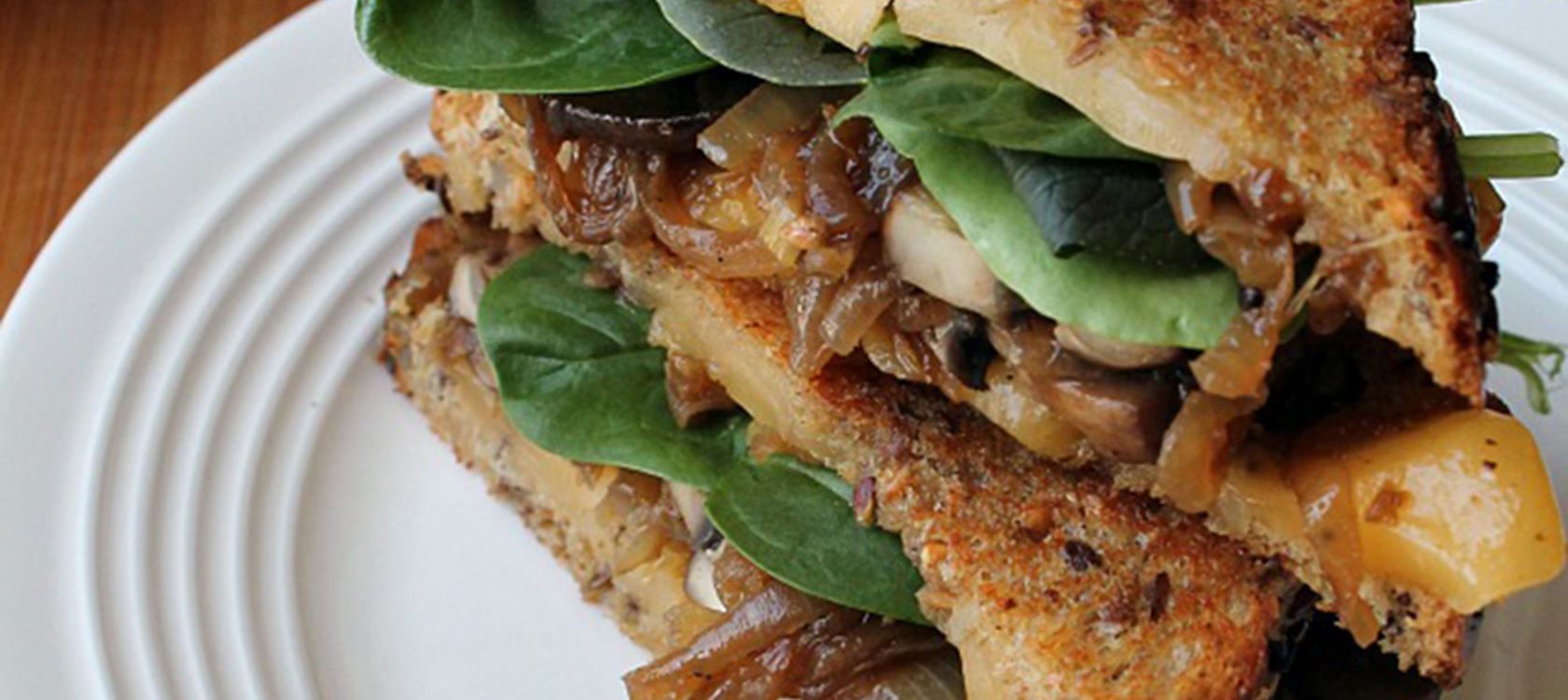 Caramelized Onion & Mushroom Grilled Cheese
