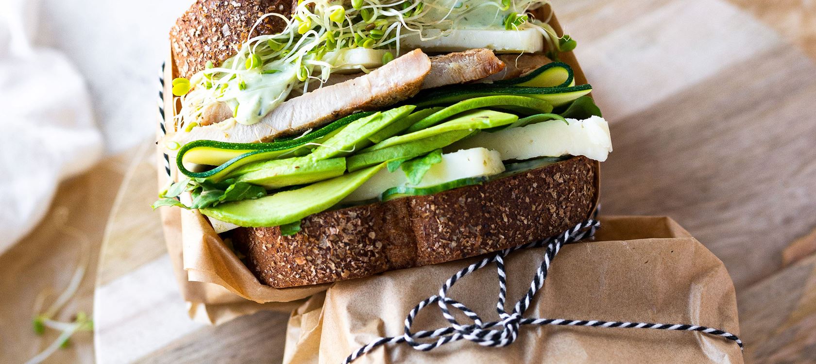 Green Goddess Turkey Havarti Sandwich