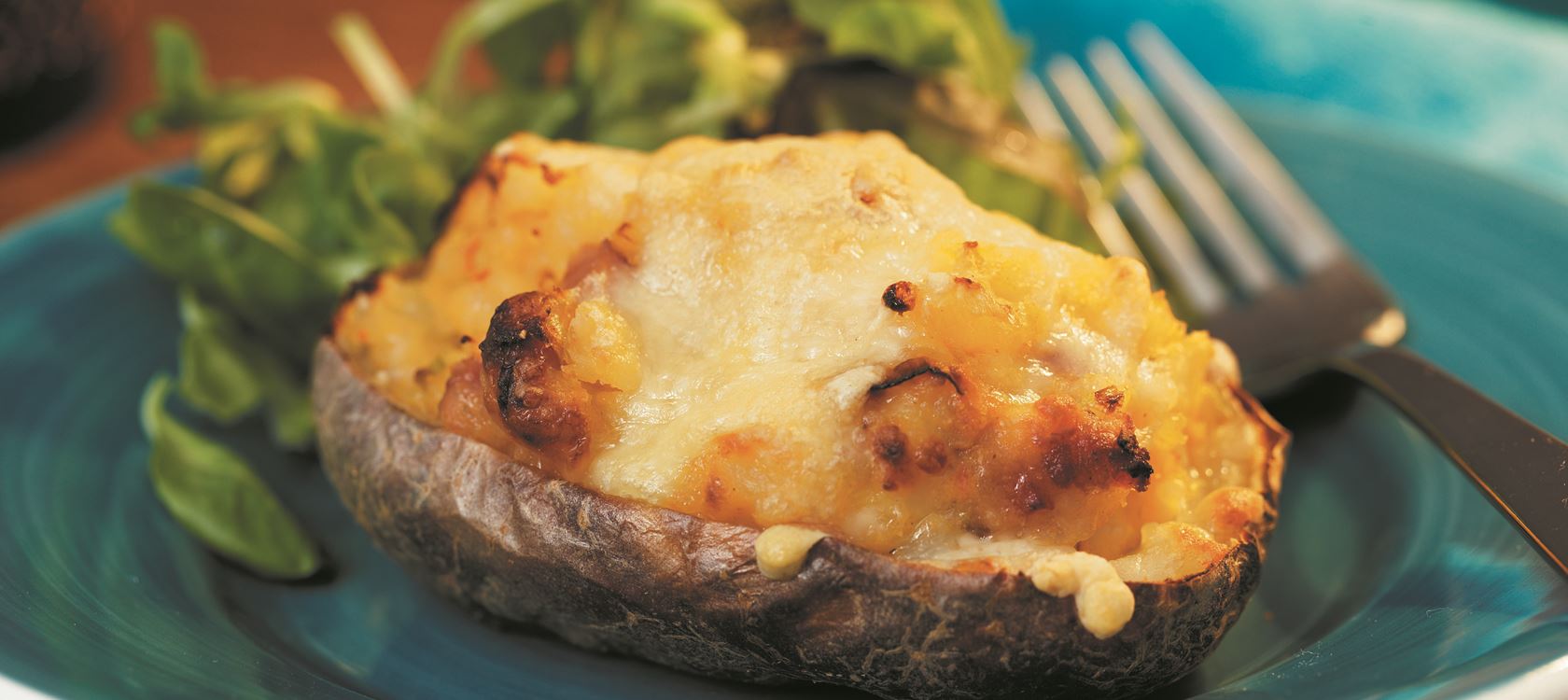 Twice Baked Cheesy Potatoes with Bacon