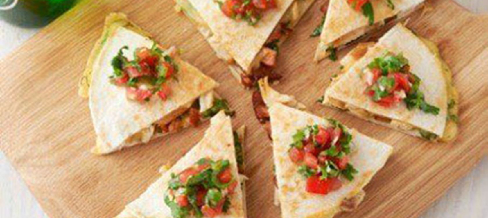 Chicken and Spicy Chorizo Quesadilla with Gouda