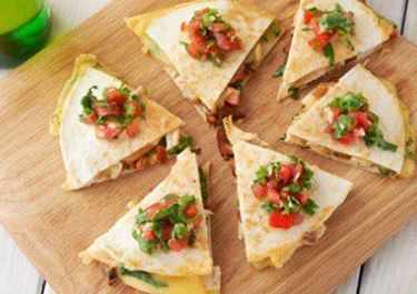 Chicken and Spicy Chorizo Quesadilla with Gouda