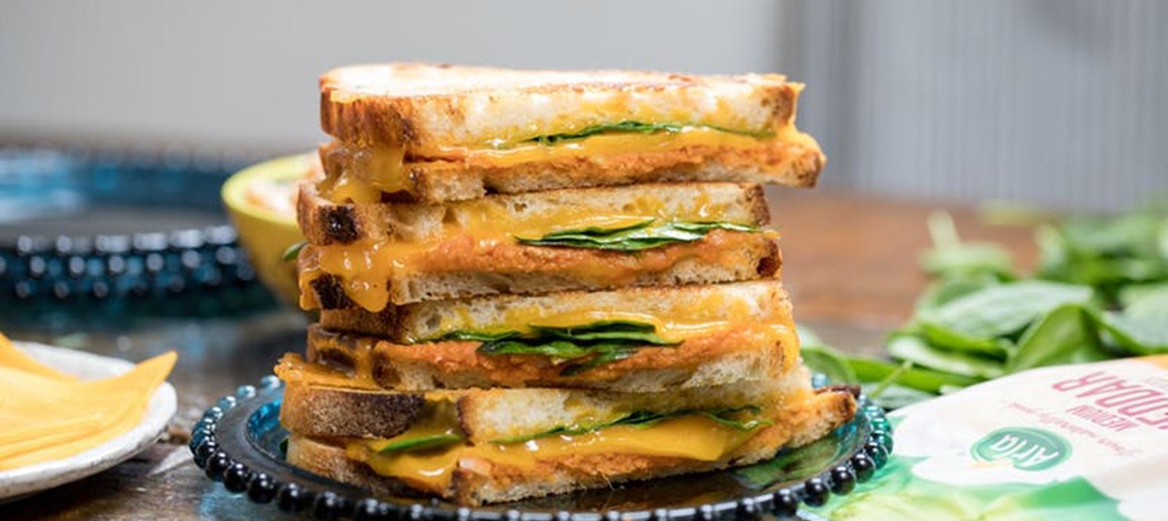 Chickpea Cheddar Grilled Cheese
