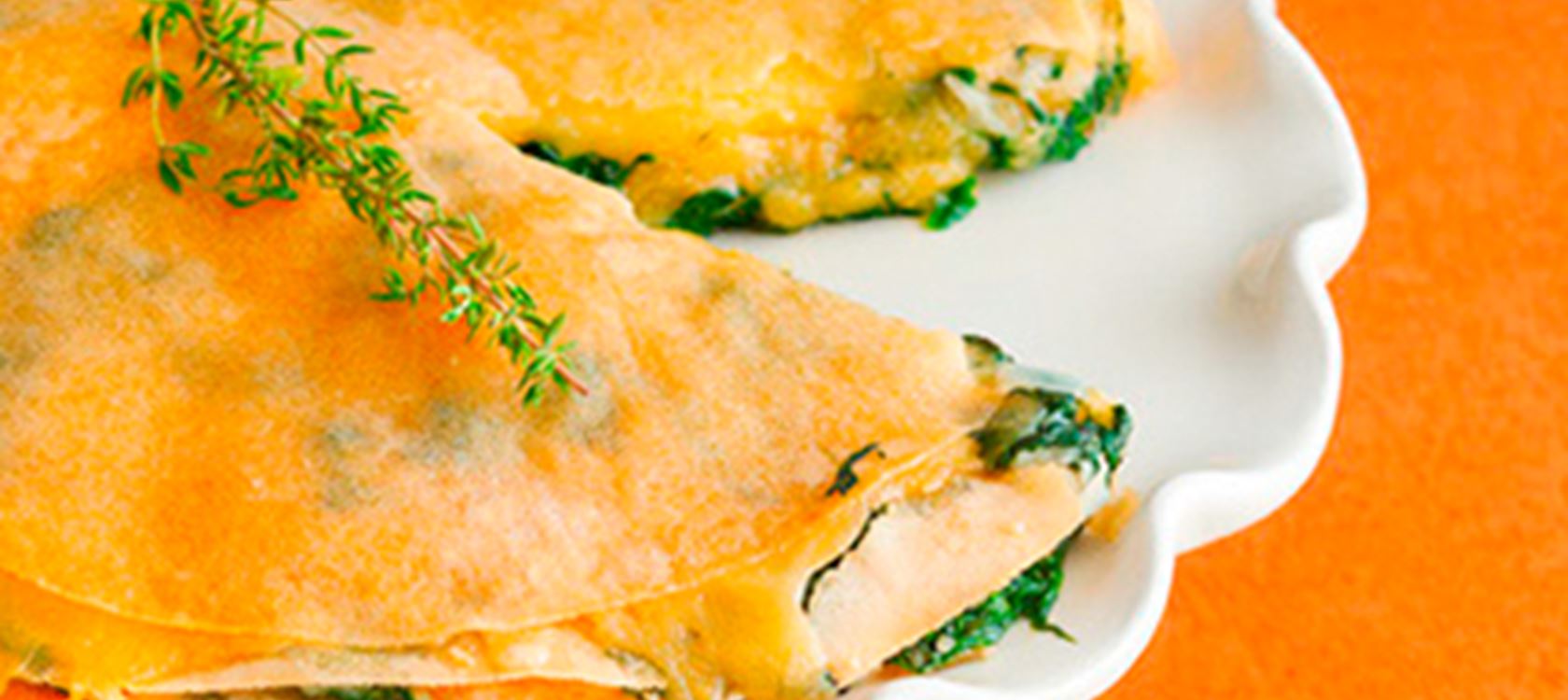 Warm Spinach and Gouda Gateau