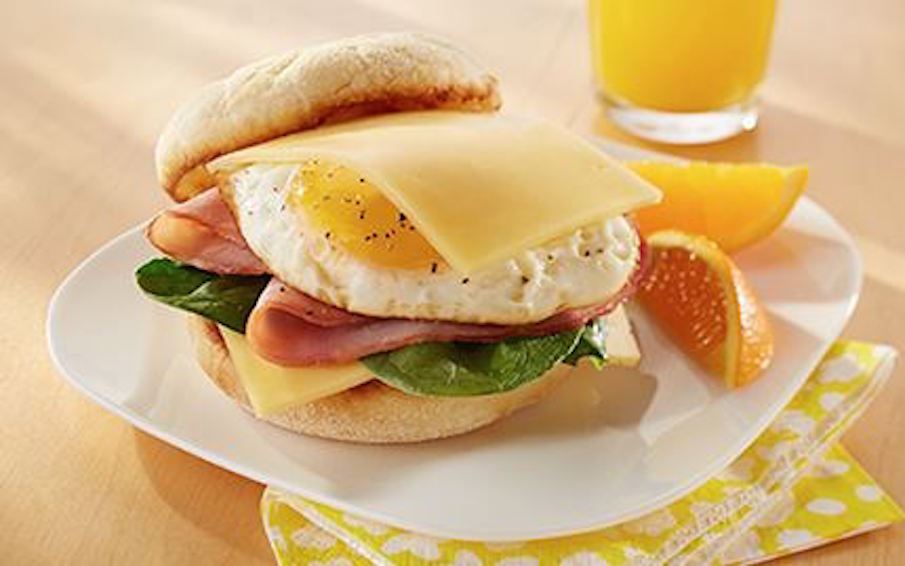 Havarti, Ham & Egg Breakfast Sandwich