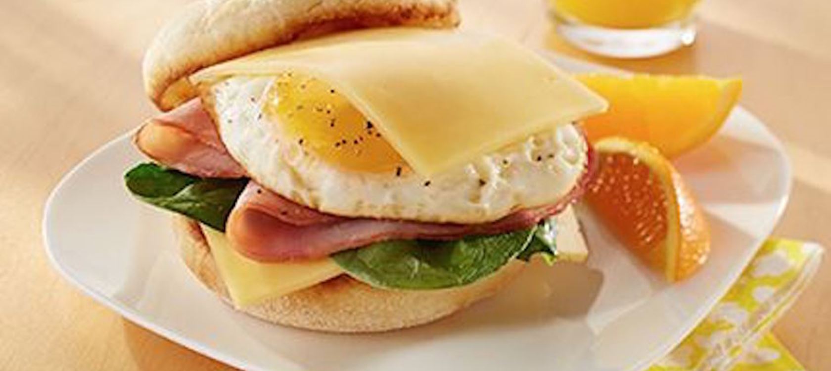 Havarti, Ham & Egg Breakfast Sandwich