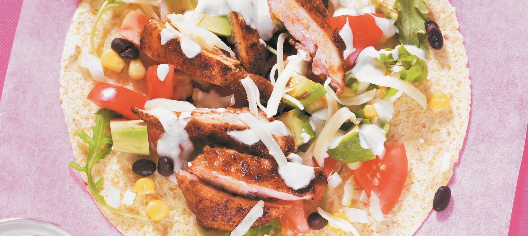 Chicken Fajitas with Mango Dressing