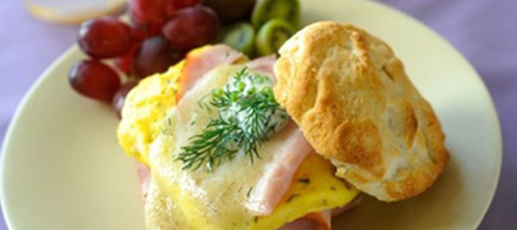 Breakfast Biscuit with Egg & Ham