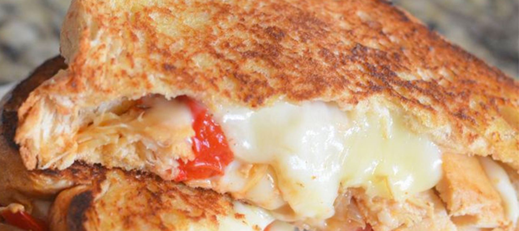 Havarti Chicken Fajita Grilled Cheese Sandwich