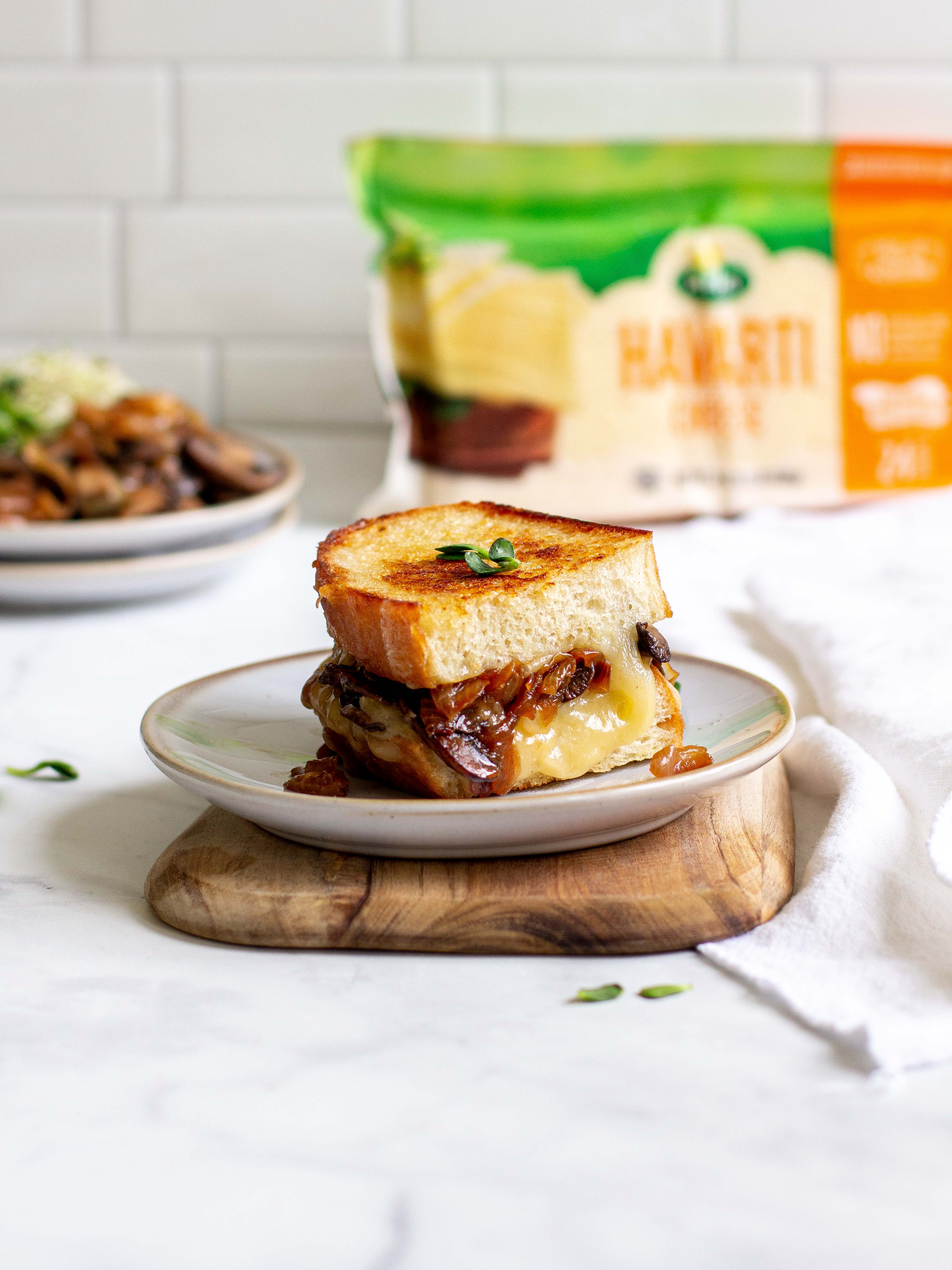 Caramelized Onion and Mushroom Havarti Melt Recipe Arla US