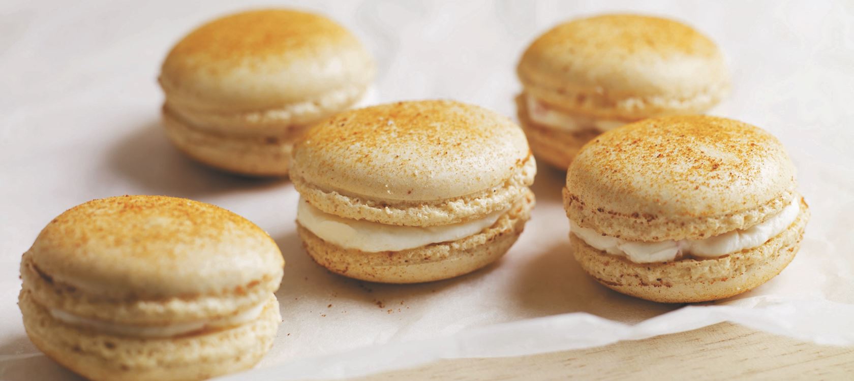 Carrot Macarons with Ginger Cream