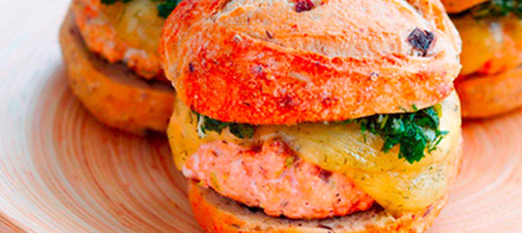Salmon Burger with Chimichurri & Havarti