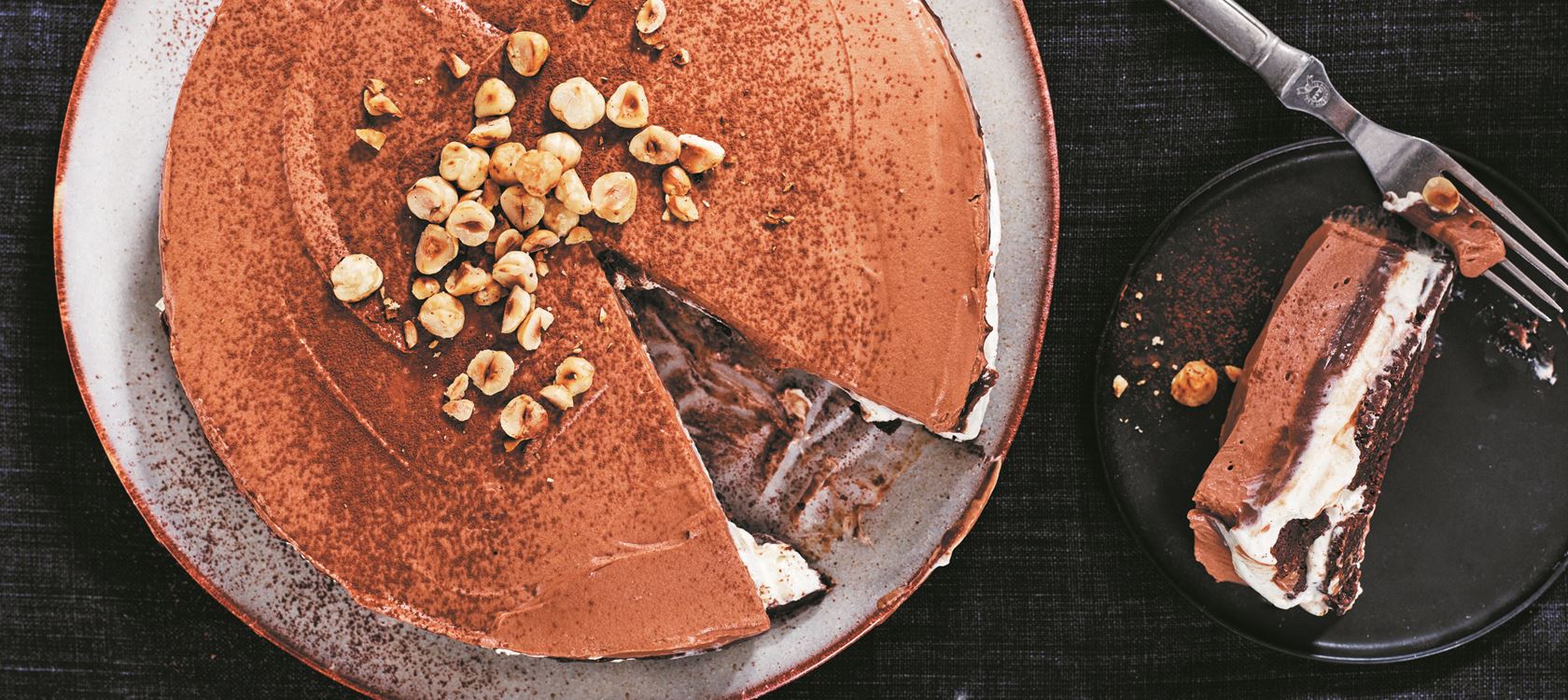 Chocolate Hazelnut Cheesecake with Vanilla