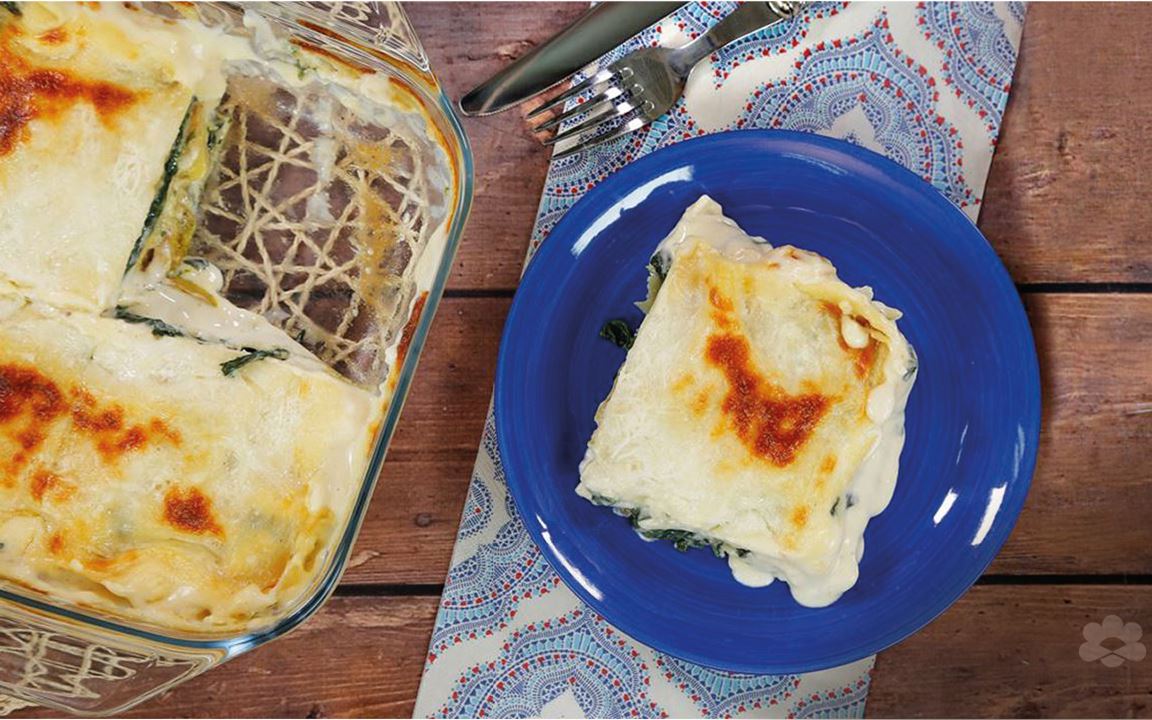 Spinach and Zucchini Lasagne with Bechamel Sauce
