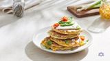 Sweetcorn Fritters with Cheese and Avocado