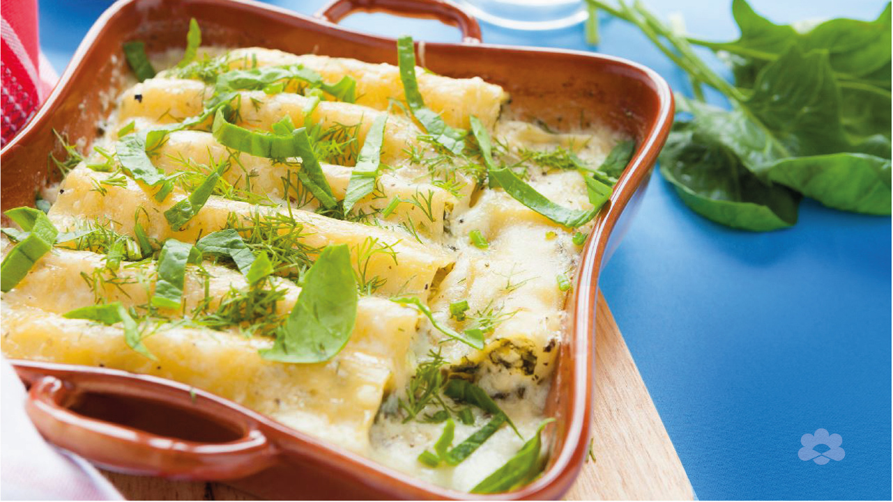 Spinach and ricotta cannelloni 