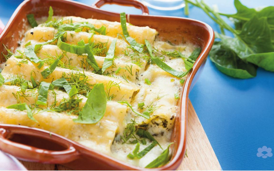 Spinach and ricotta cannelloni 