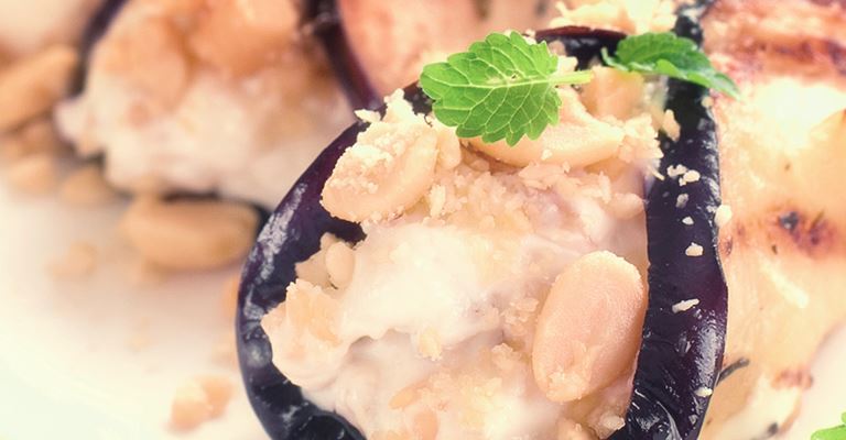 Eggplant Rolls with Puck Cream Cheese Spread
