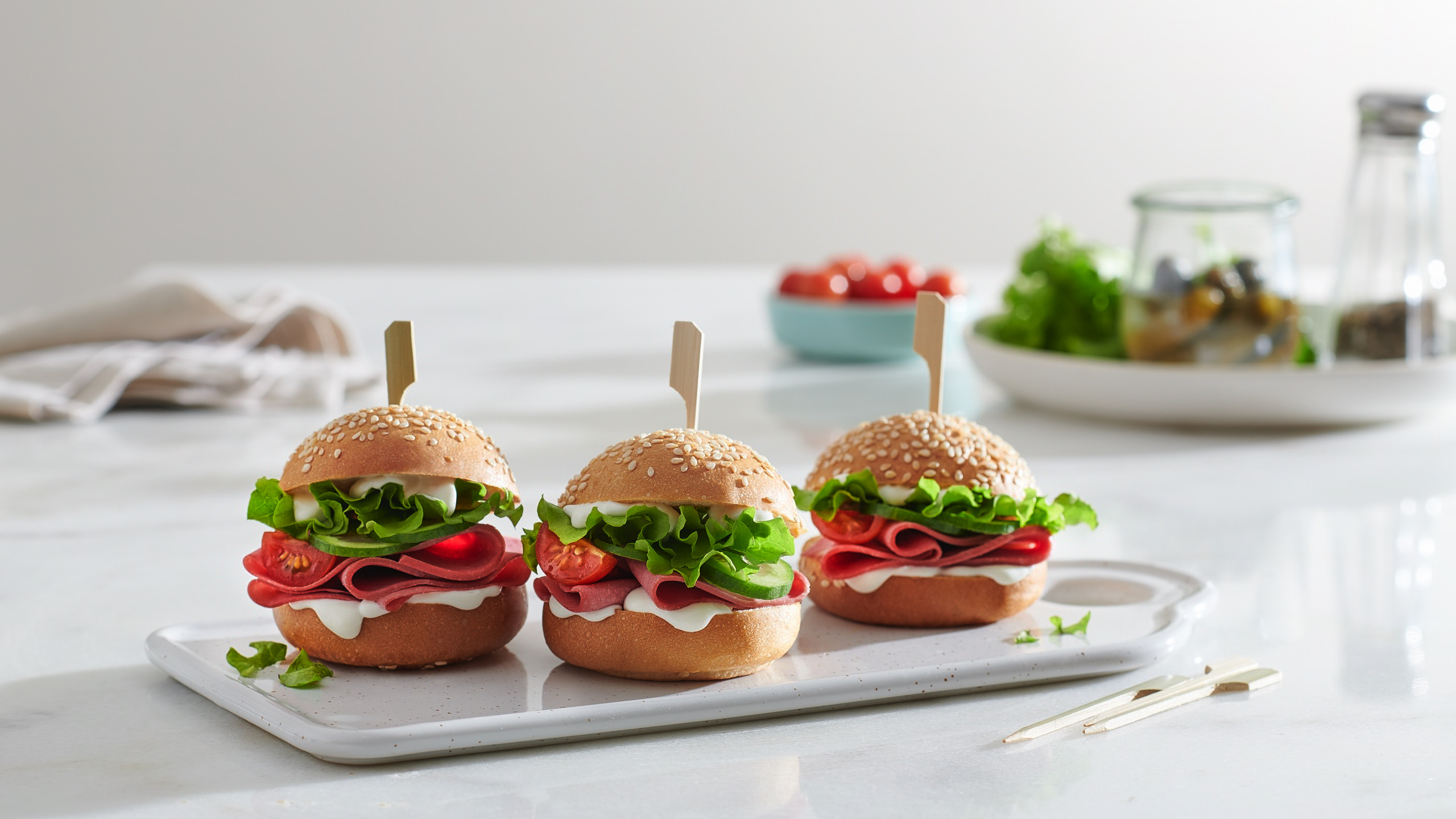 Mortadella Cream Cheese Sandwich