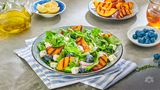 Roasted Peach, Blueberry and White Cheese Salad